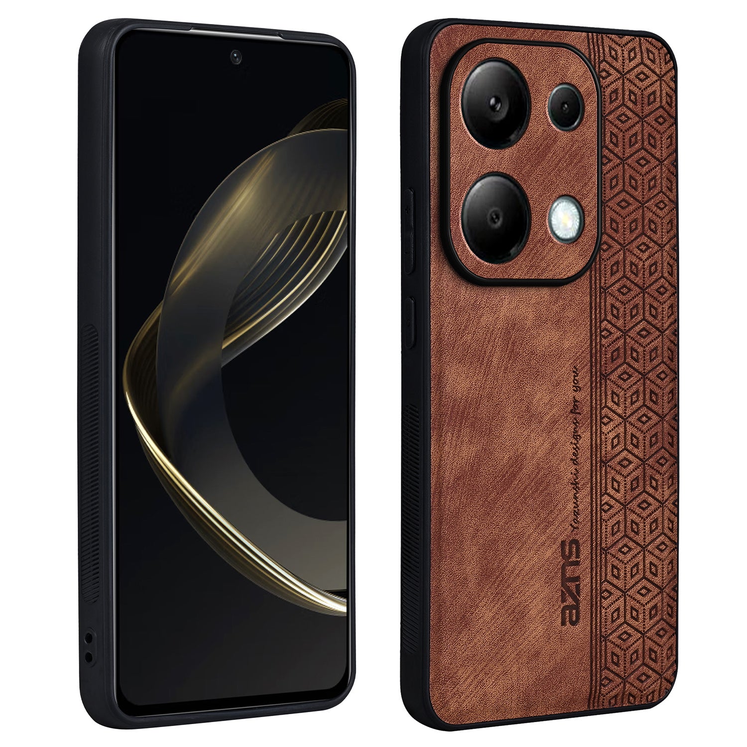 AZNS For Xiaomi Redmi Note 13 Pro 4G / Poco M6 Pro 4G Case Shockproof PU Leather Covered TPU Phone Shell AZNS For Xiaomi Redmi Note 13 Pro 4G / Poco M6 Pro 4G Case Shockproof PU Leather Covered TPU Phone Shell